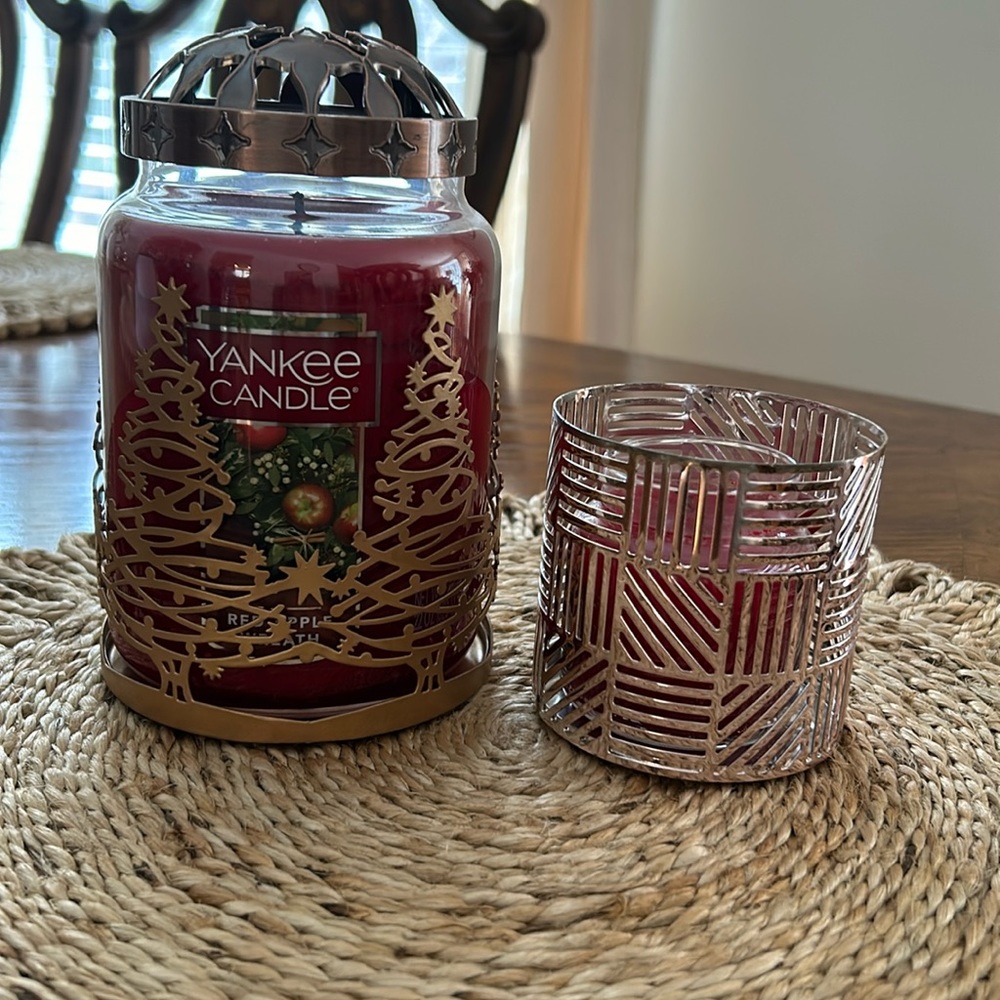 YANKEE CANDLE HOLDERS AND TOPPER